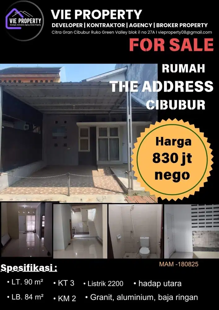 Rumah siap huni the address cibubur
