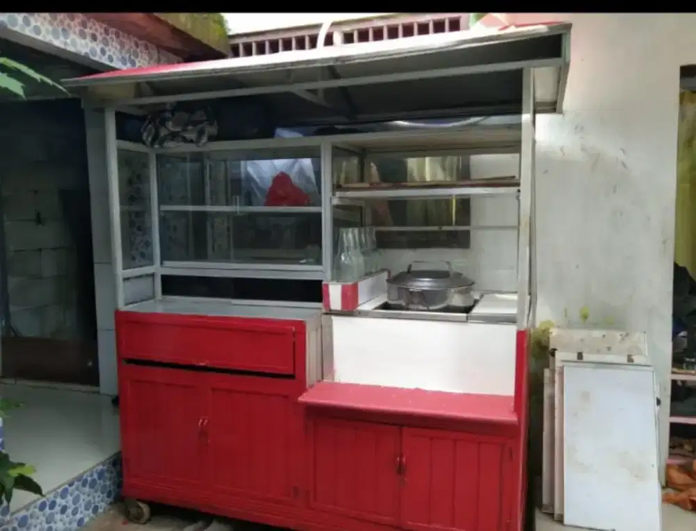 Grobak bekas jualan bubur