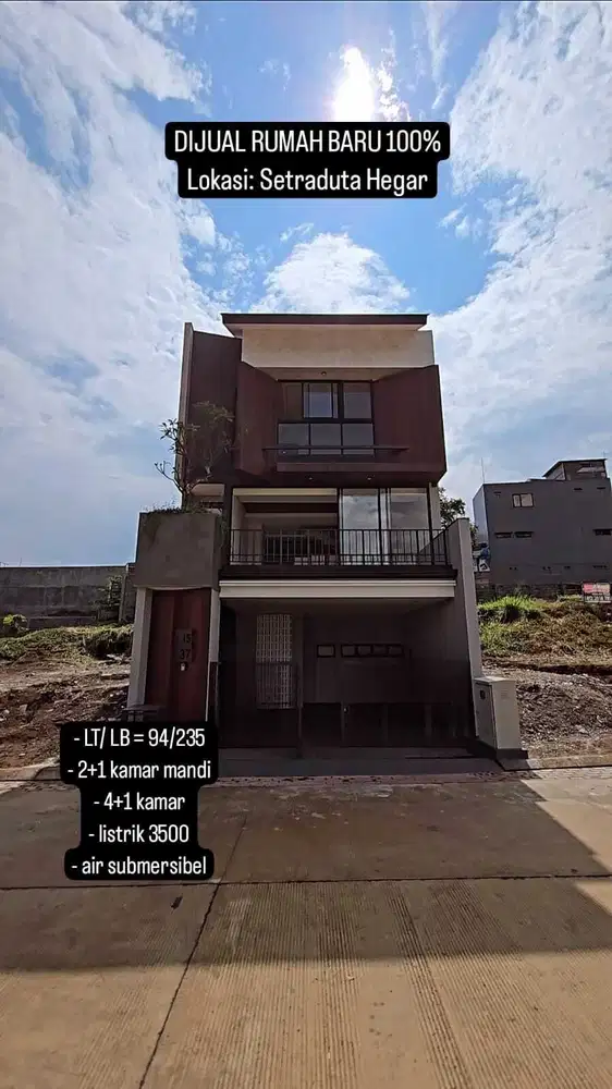 Dijual Cepat Rumah 100% Baru Minimalis Modern Lokasi di Setra Duta