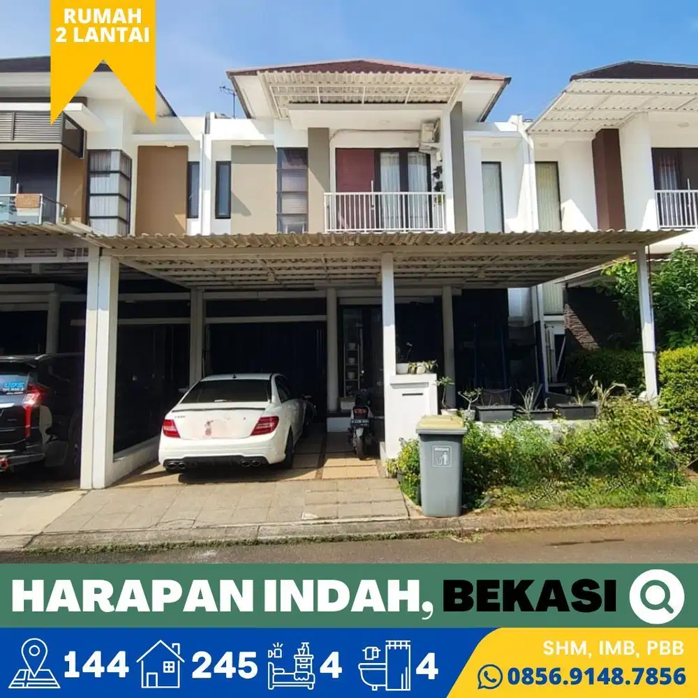 Rumah dijual Murah, Mewah, 2 Lantai, Furnished, Harapan Indah, Bekasi