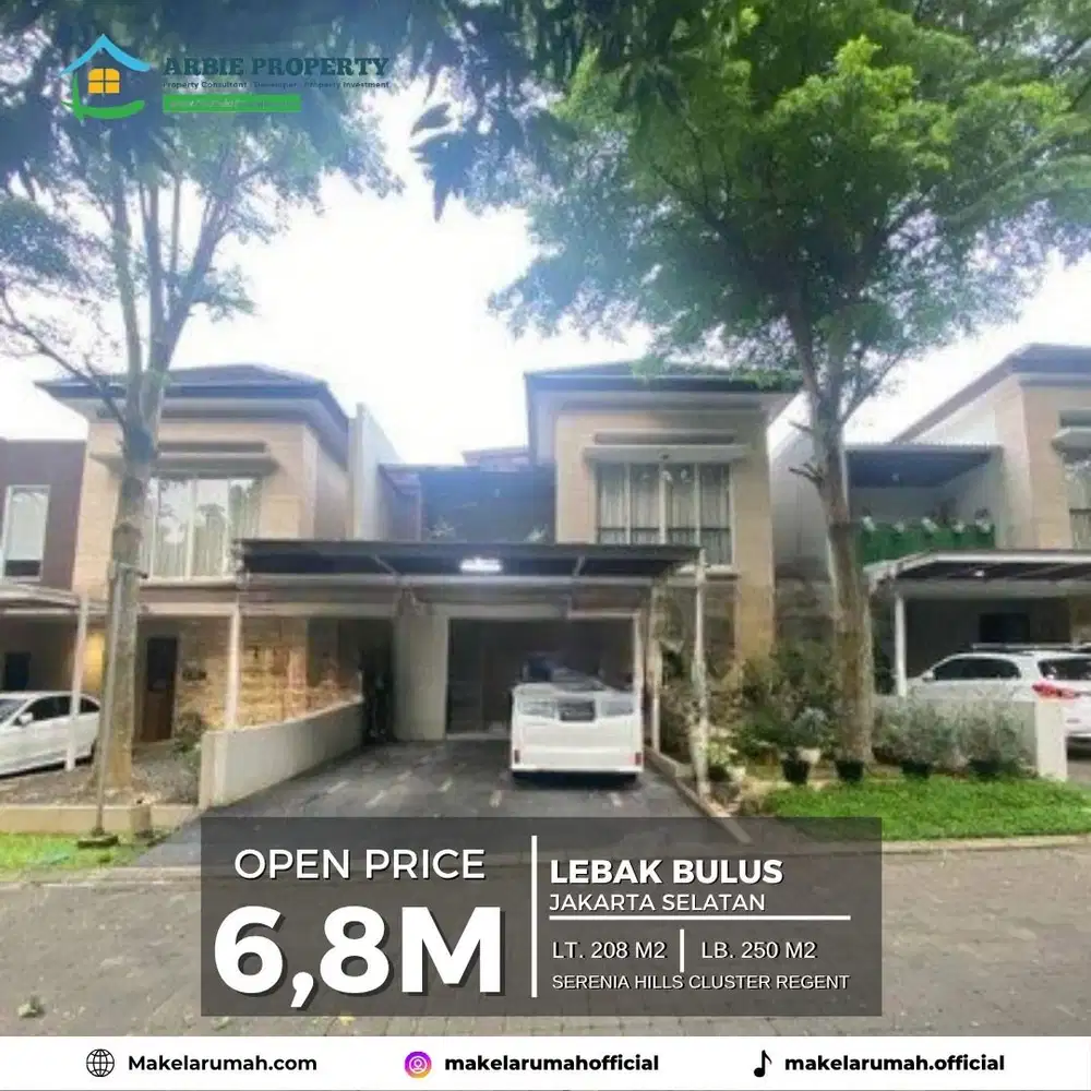 Dijual Rumah Mewah Murah Cluster Regent Serenia Hills Semi Furnished