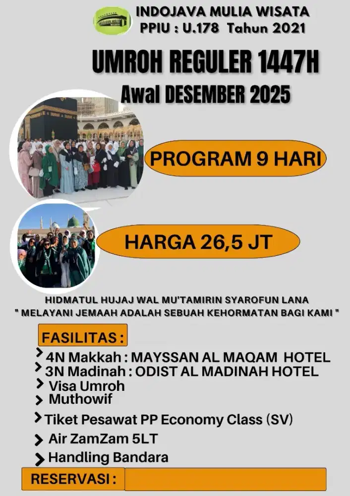 Paket Umrah 1447H