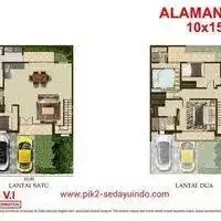Dijual Rumah Cluster Springville Uk 10x15 Type Alamanda Pik2