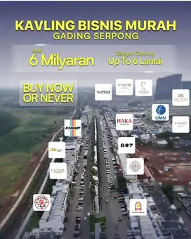 Di Jual Kavling Komersial Gading Serpong