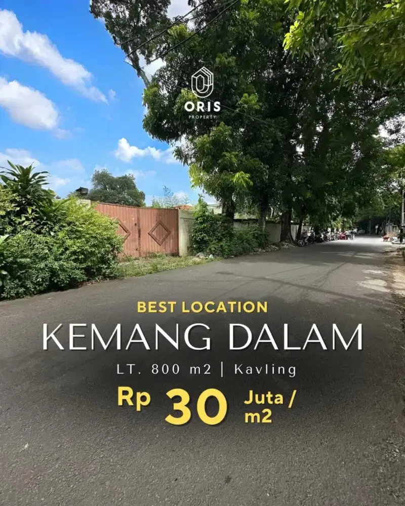 Best Location Kavling Siap Bangun Row Jalan Lebar di Kemang Jakarta