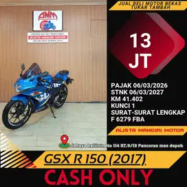 SUZUKI GSX R 150 TH 2017 PAJAK ON  BISA BAYAR VIA CC / PAYLATER