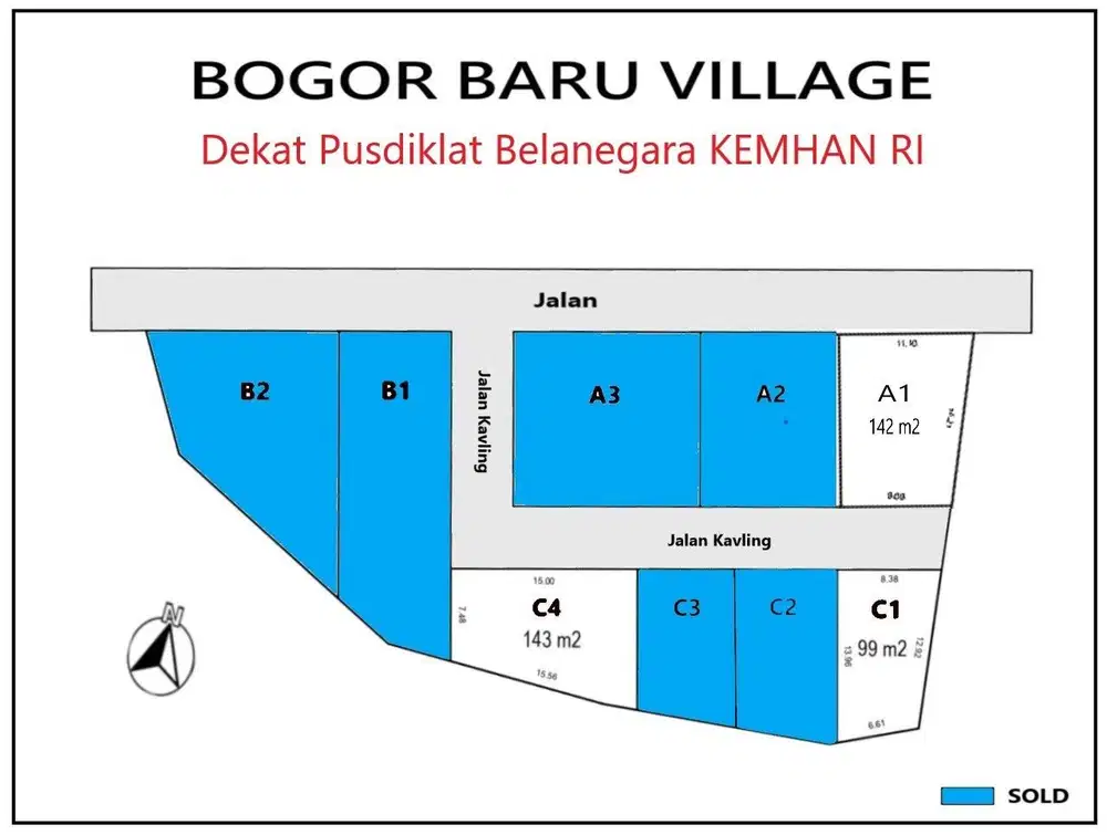 Dekat Pintu Tol Rumpin Gratis SHM Dijual Tanah Kavling Murah