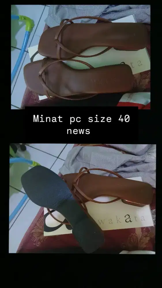 Sepatu sendal coklat