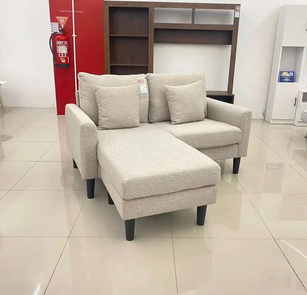 Sofa L 2 seat minimalis bisa cicilan