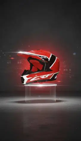 Helm CrosHonda CRF Original Merah