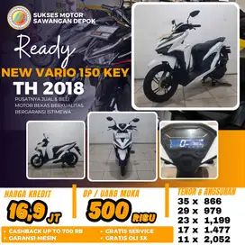 CASH KREDIT DP 500 HONDA NEW VARIO 150 KEYLES TH 2018 MULUS BERGARANSI