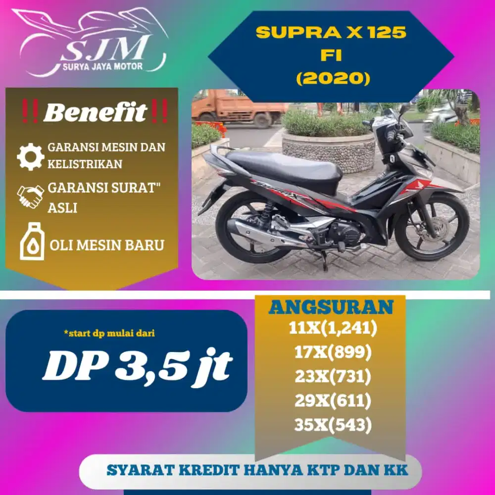Supra X 2020 Pajak Panjang