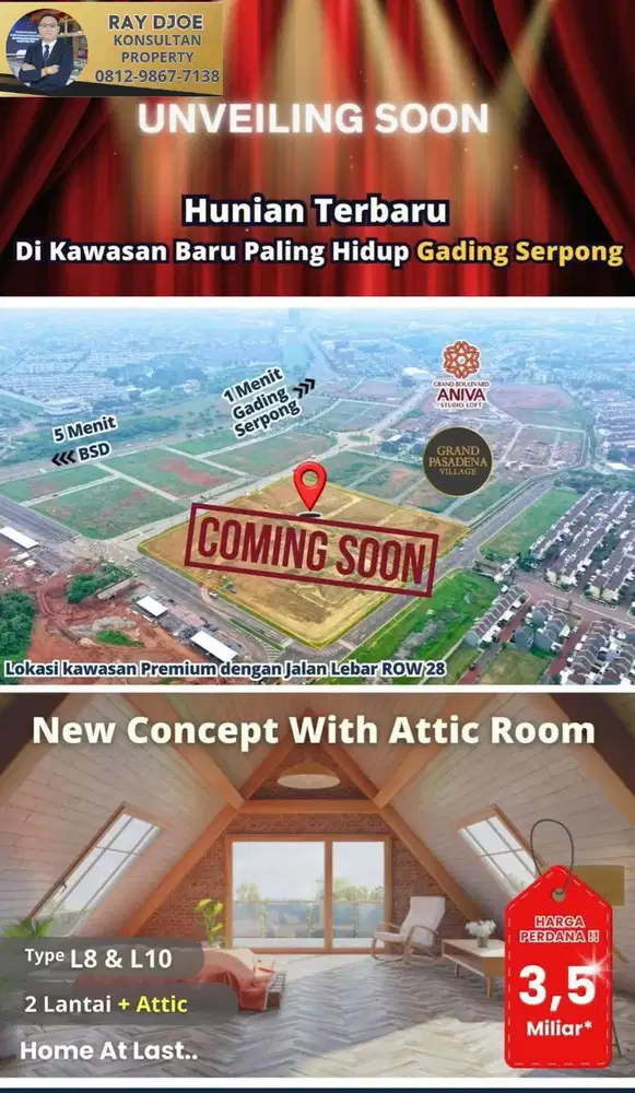 Rumah attic murah digading serpong hanya 3 M