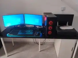 PC Komputer Printer Fullset siap pakai Meja laci IKEA