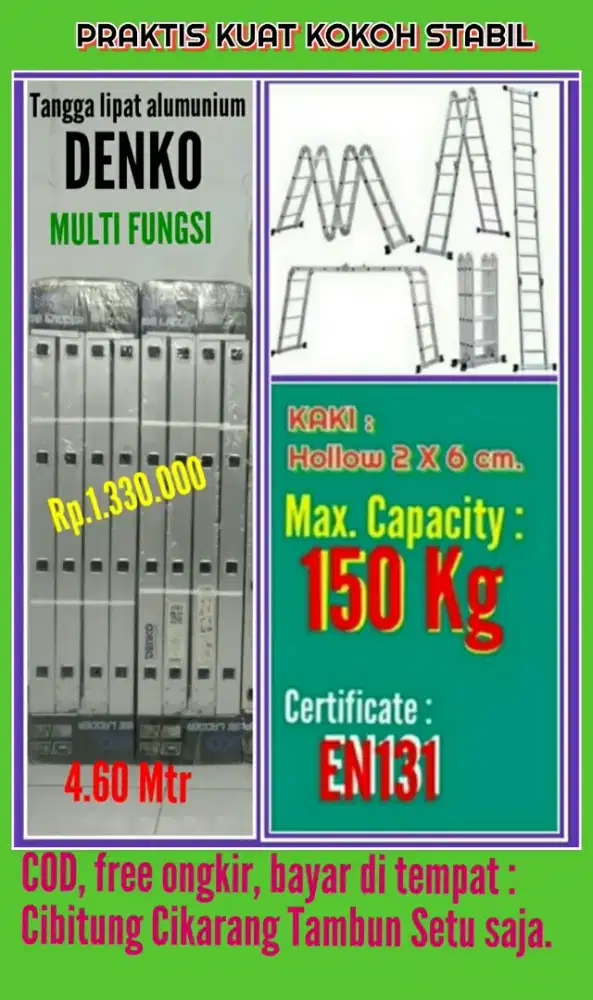Tangga alm MULTI FUNGSI 4.6 Mtr
