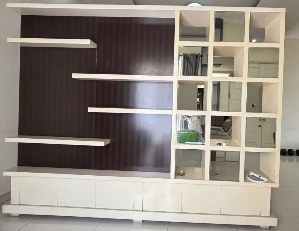 Jual buffet 2 sisi lebar 3 meter tinggi 2 80 bisa untuk sekat ruangan