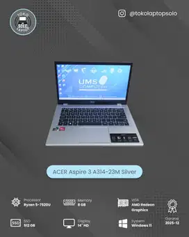 ACER Aspire 3 A314-23M AMD Ryzen 5-7520U RAM 8GB SSD 512GB