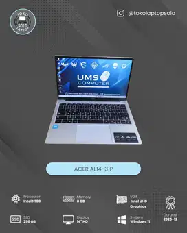 ACER AL14-31P INTEL N100 RAM 8GB SSD 256GB Intel UHD Graphics