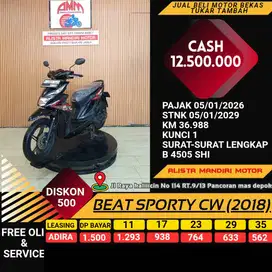 HONDA BEAT SPORTY CW TH 2018 PLAT JAKSEL BISA CASH / KREDIT / TT