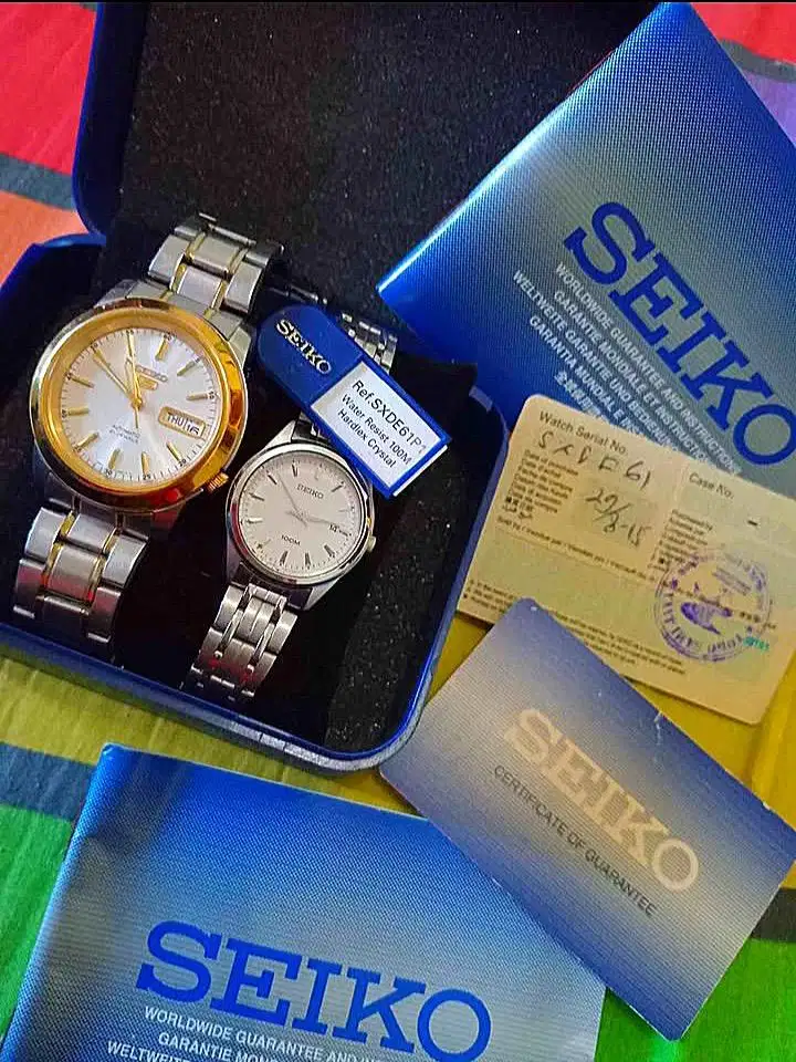 Dijual SEIKO 5 automatic couple Ori lengkap
