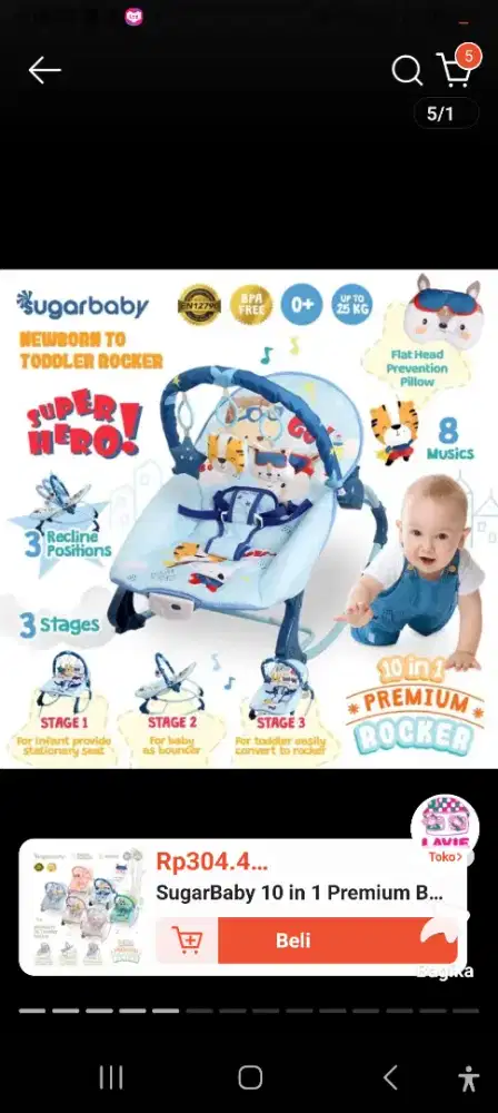 Bouncwr vaby sugar msh bagus mulus. Plus dus