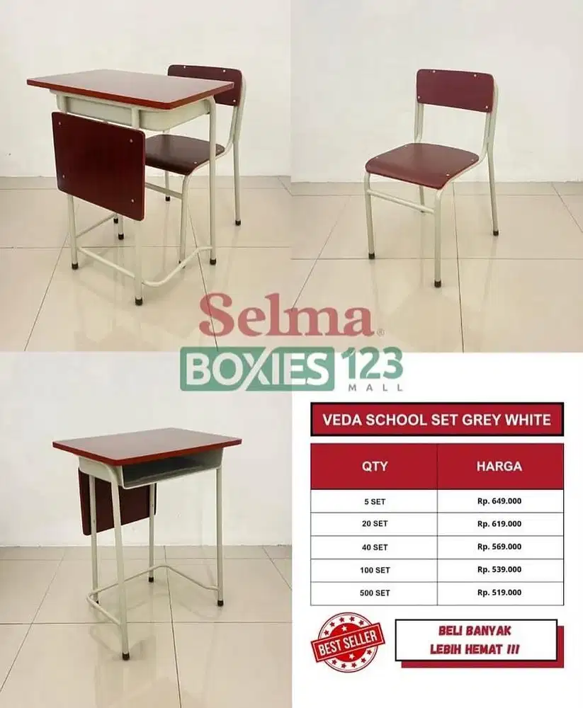 Meja set kursi sekolah selma