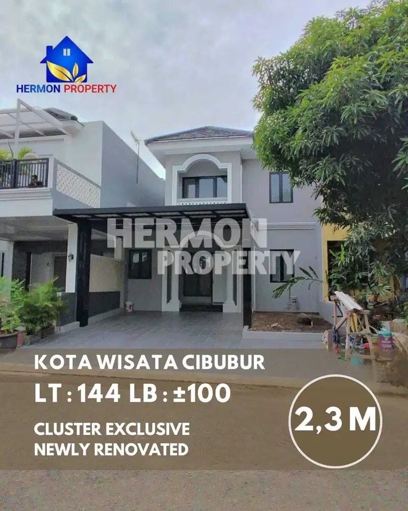 Rumah modern Exclusive Siap Huni Bisa KPR di Kota Wisata Cibubur