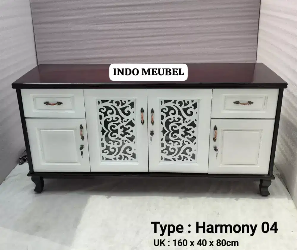 BUFFET TV FULL KAYU PADU, EXCLUSIVE KUAT DAN KOKOK NEW MODERN