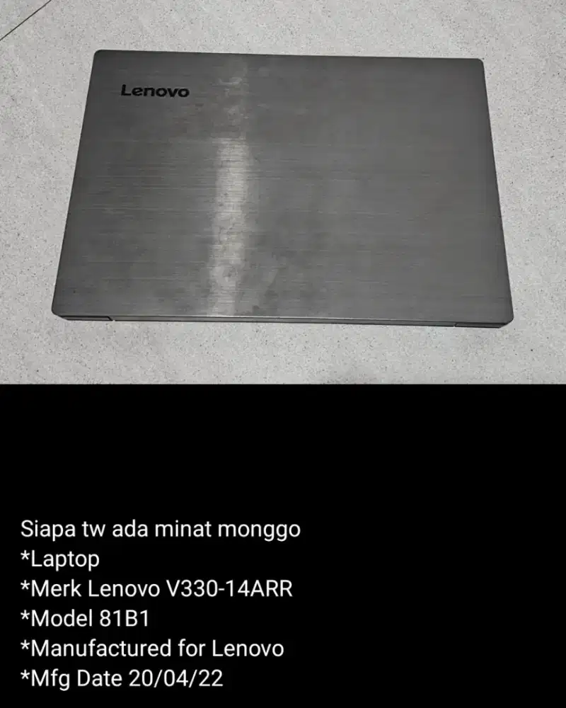 Laptop lenovo bekas