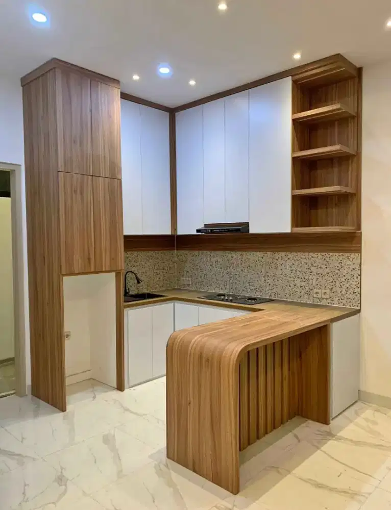 Inspirasi Kitchen Set L Cream