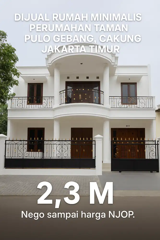 TURUN HARGA!! DIJUAL BU DIBAWA NJOP RUMAH TAMAN PULOGEBANG CAKUNG J.T