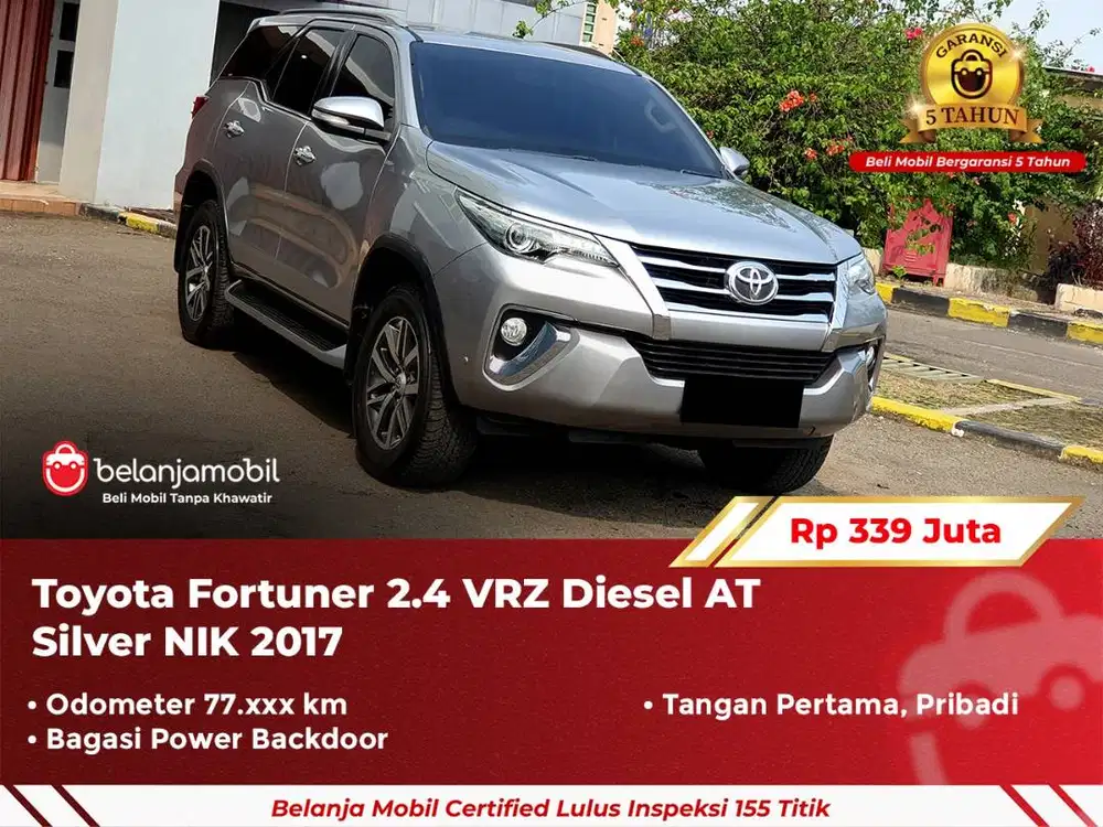 [ GARANSI 5TH ] Toyota Fortuner 2.4 VRZ Diesel AT 2017/2018
