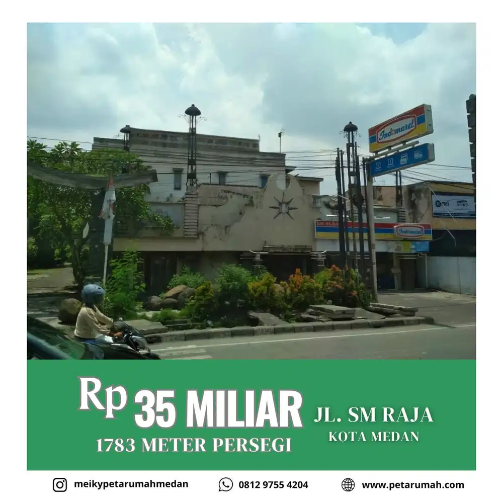 Tanah dan Bangunan Hotel Dijual – 1.783 m² SHM Lokasi Inti Kota Medan