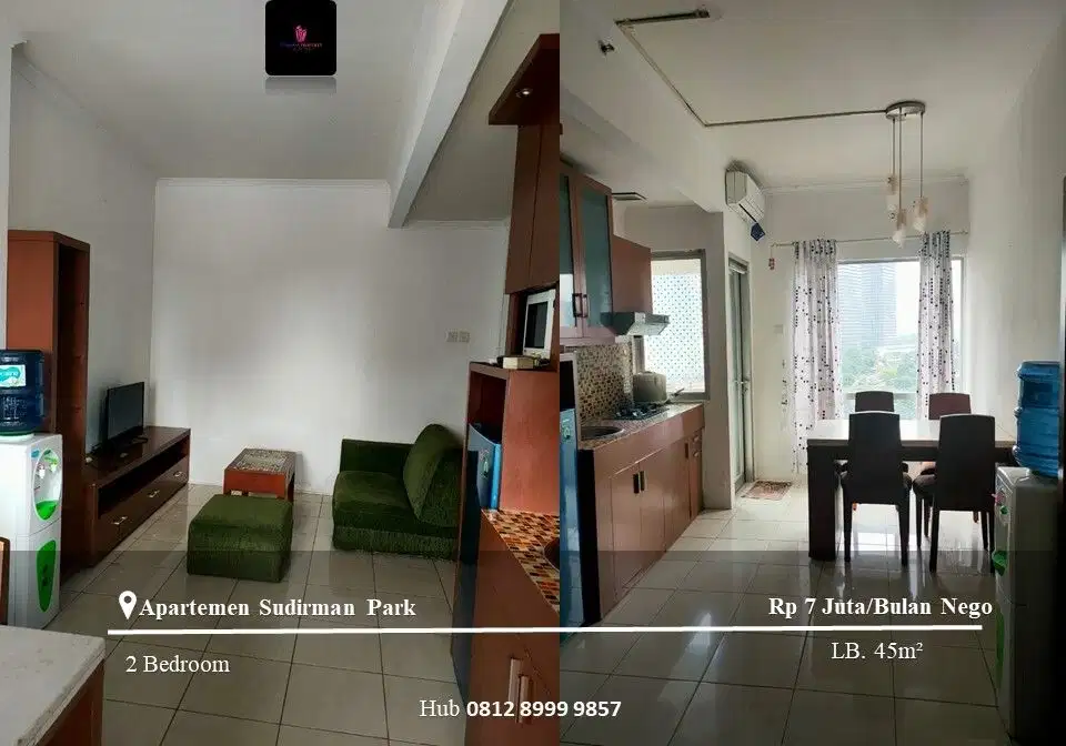 Disewakan Apartement Sudirman Park Low Floor 2BR Full & Good Furnished