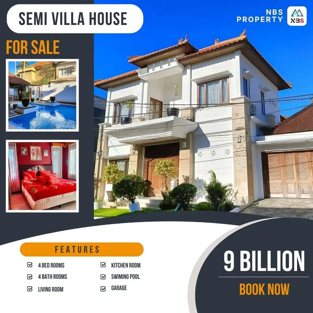 FOR SALE SEMI VILLA HOUSE 2ND FLOOR IN SANUR