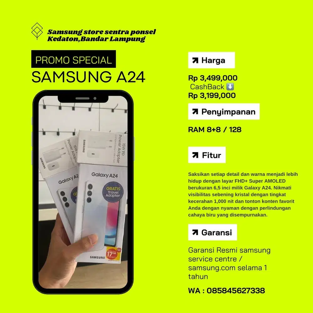 Promo cuci gudang samsung A24