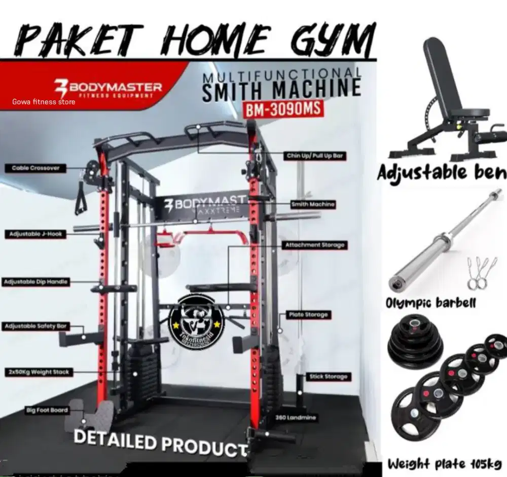 Smith Machine Bodymaster BM3090 Paket Home gym Multi