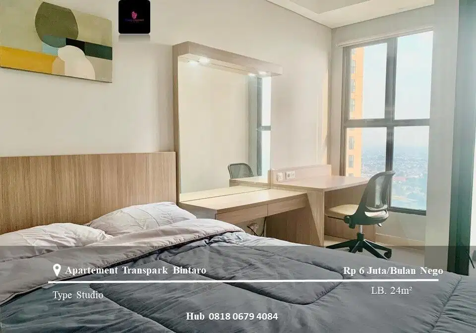 Disewakan Apt Transpark Bintaro High Floor Studio FF