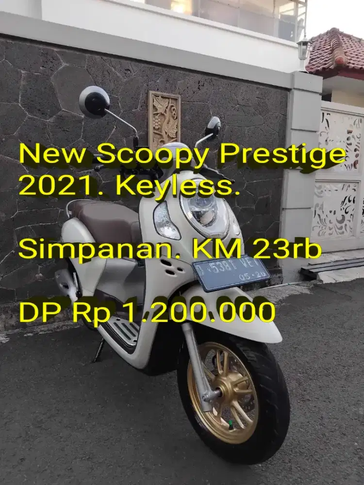 Scoopy Prestige 2021 Keyless. Simpanan. Like New. Ori. Cash/Kredit/TT