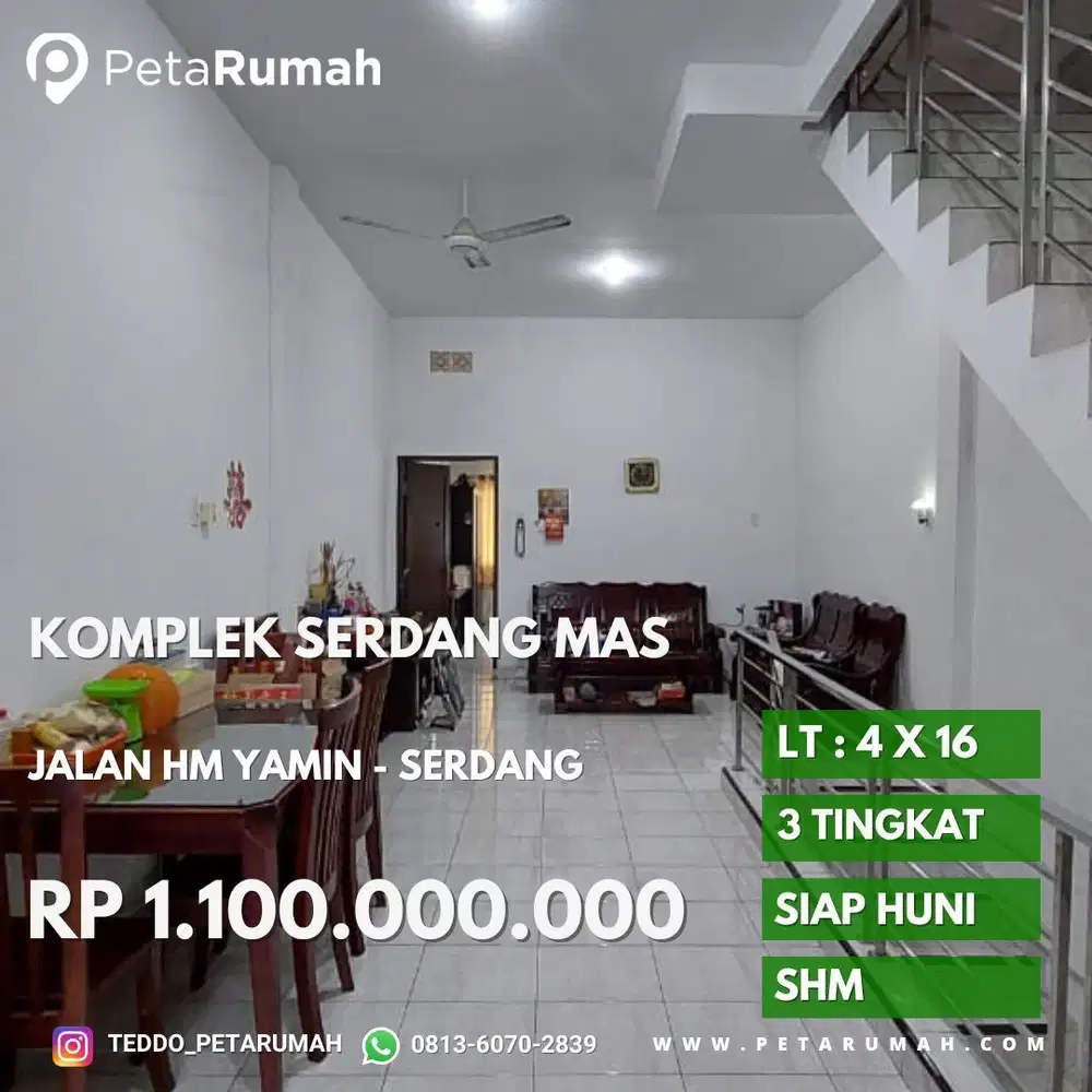 Rumah cantik inti kota medan komplek serdang mas hm yamin