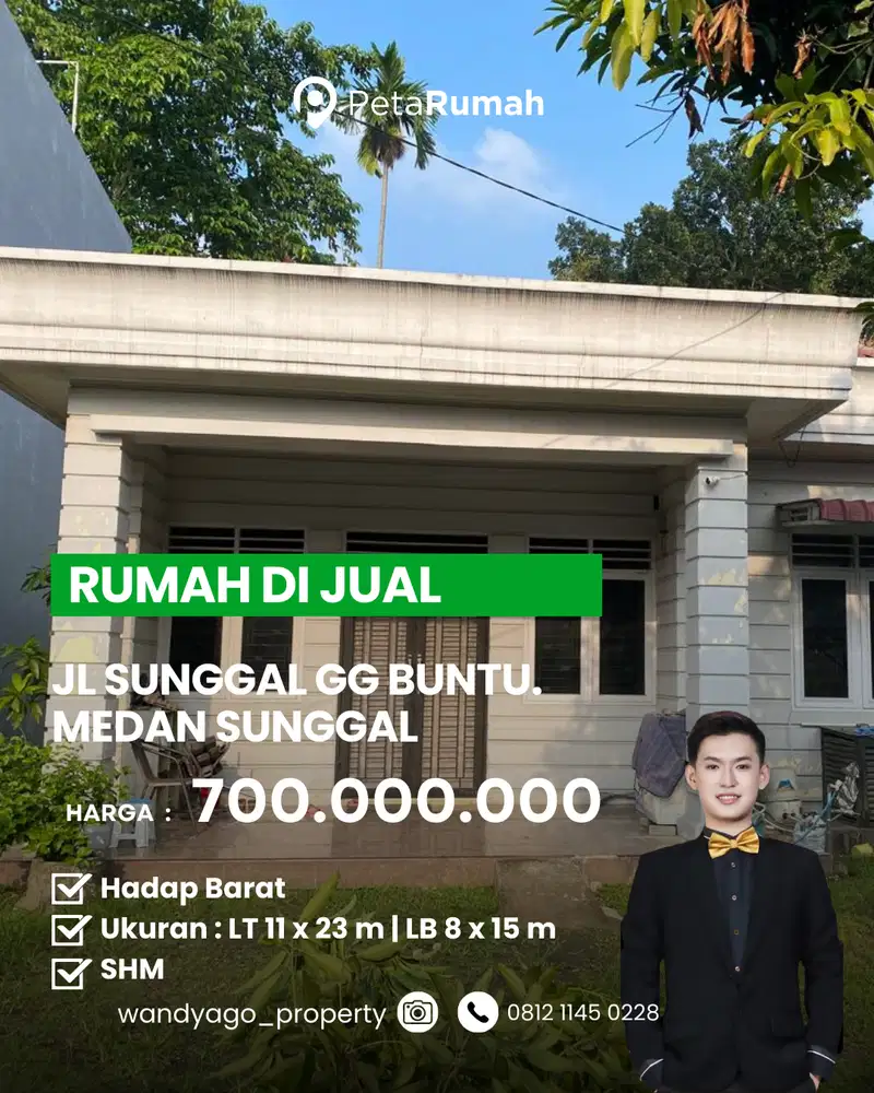 DIJUAL RUMAH JL SUNGGAL GG BUNTU,  MEDAN SUNGGAL