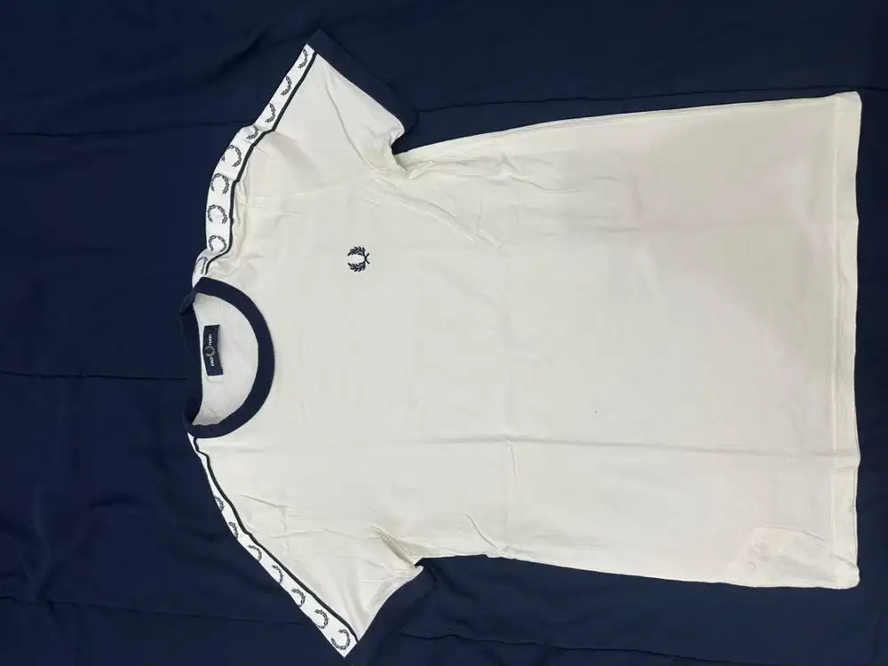Fred Perry Taped Ringer Tee Snow White M6347