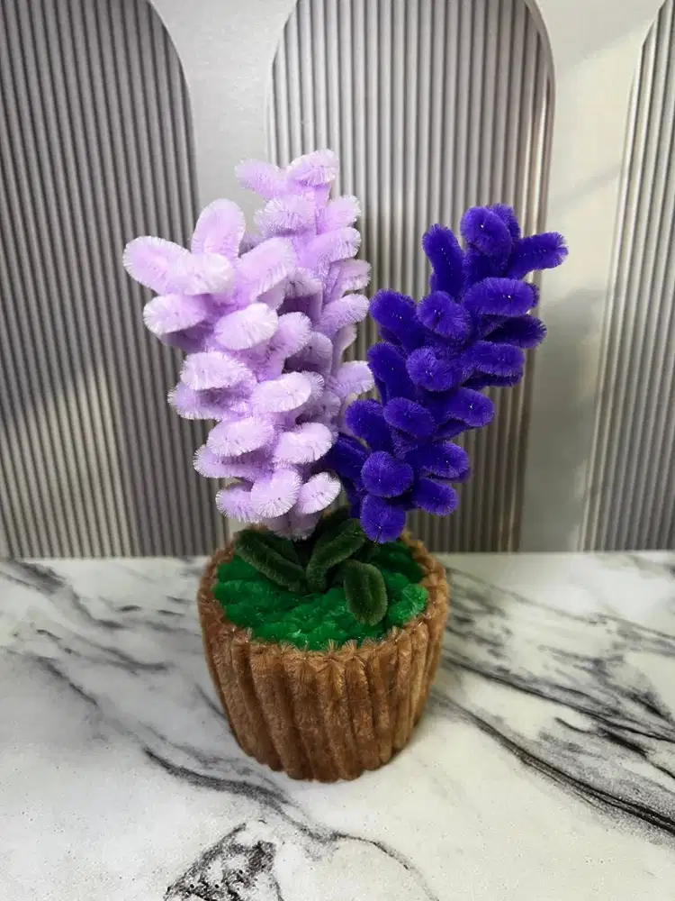 Set Mini Bunga Lavender Kawat Bulu – Hiasan Estetik Handmade (Isi 3)