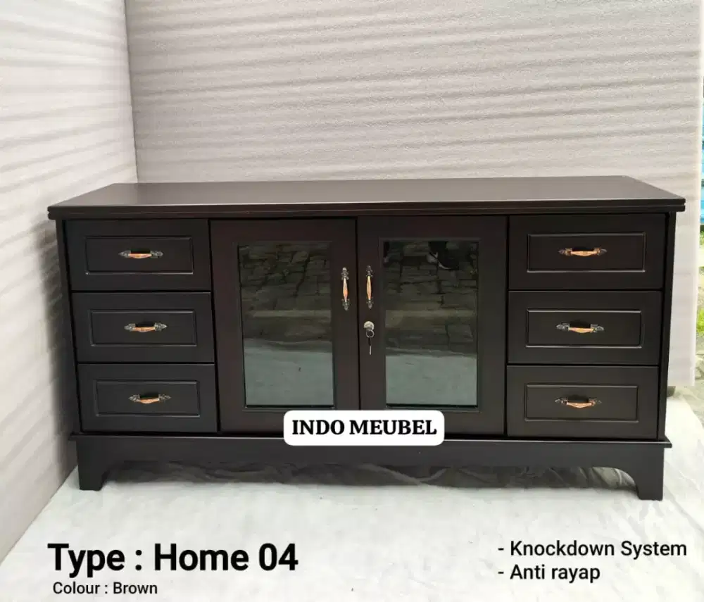 BUFFET TV KAYU FULL KAYU PADU, EXCLUSIVE, KUAT DAN KOKOH NEW MODERN