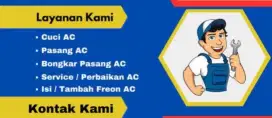 Cuci dan servis ac