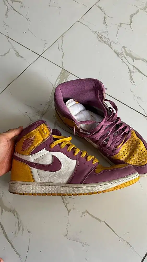 High Air Jordan 1 Ori Purple Yellow Langka