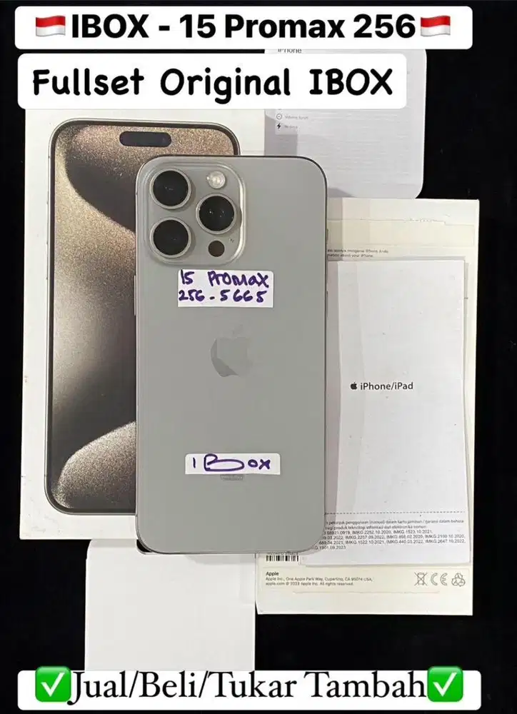 Iphone 15 Promax 256 Natural IBOX bisa Cicilan 0% dan Tukar Tambah