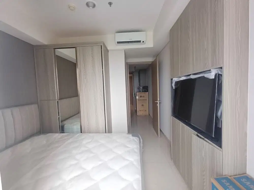 APARTEMENT PIK1 GOLD COAST 1BR 29M,FULL FURNISH BARU,LANTAI TINGGI