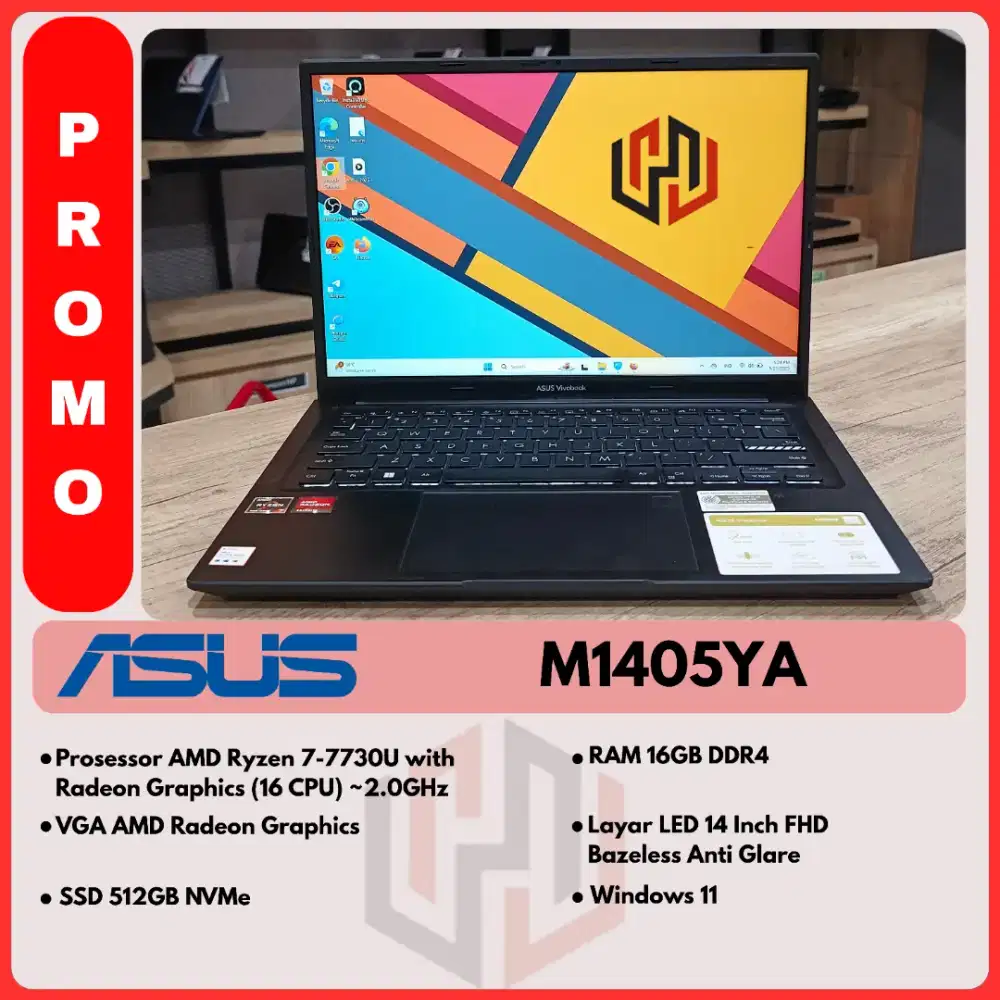 ASUA VIVOBOOK M1405YA MASIH GARANSI RESMI LIKE NEW