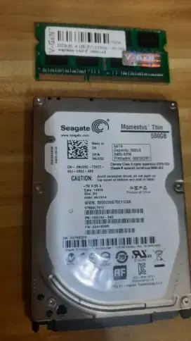 Hdd-Laptop-500gb Seagate/Ram-Laptop Vgen 4gb-DDR3 Normal Jual Borong